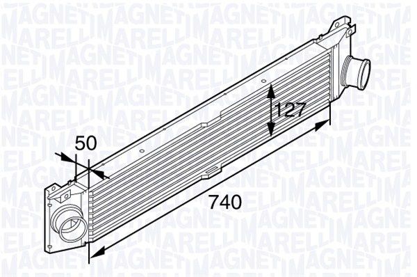 MAGNETI MARELLI tarpinis suslėgto oro aušintuvas, kompresorius 351319202150